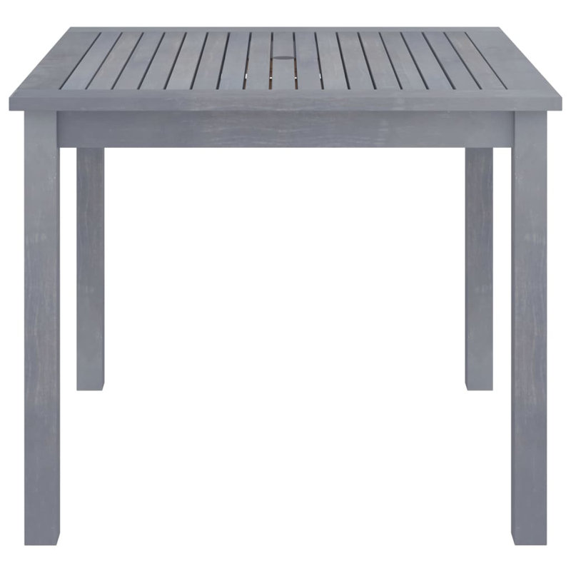 Rustic Acacia Wood Patio Dining Table with Umbrella Hole