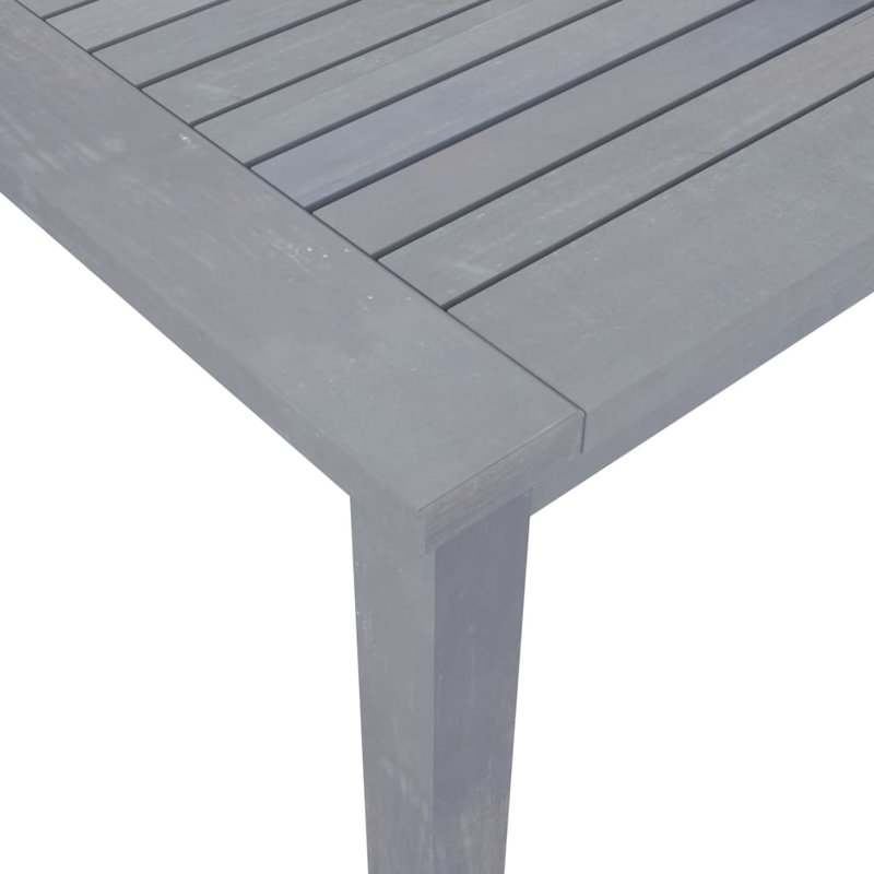 Rustic Acacia Wood Patio Dining Table with Umbrella Hole