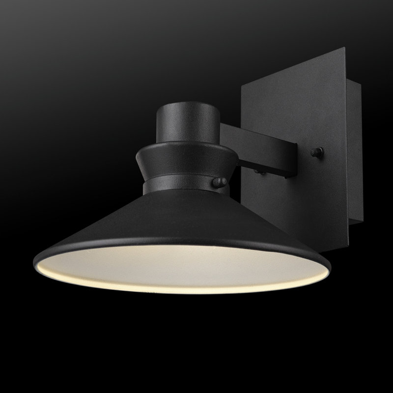 Harris Matte Black Integrated LED Modern Farmhouse Outdoor Wall Sconce
