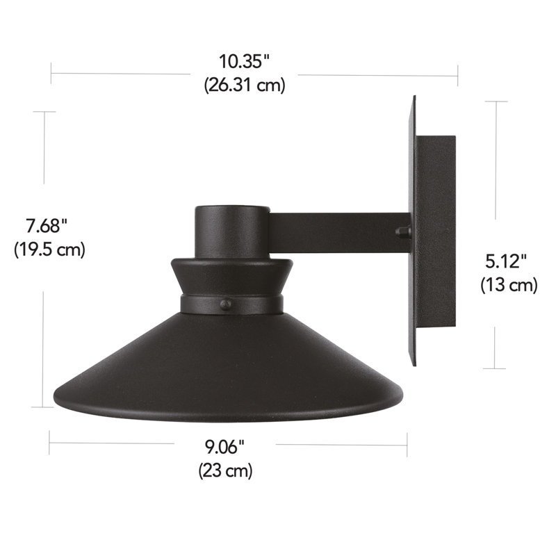 Harris Matte Black Integrated LED Modern Farmhouse Outdoor Wall Sconce