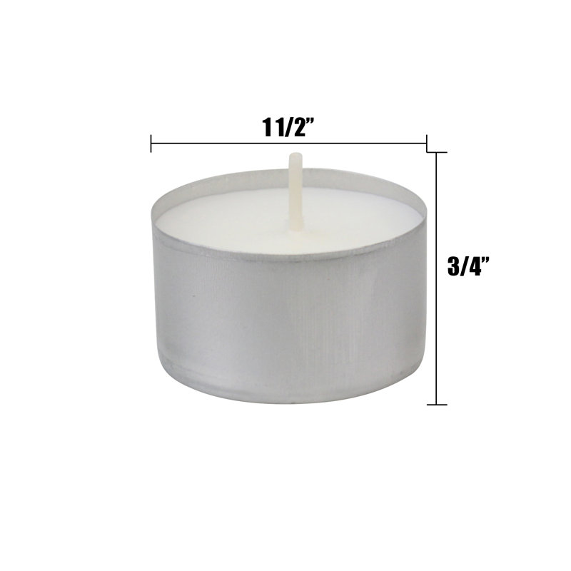 Palm Wax Unscented White Tealight Candles, 300 Pack