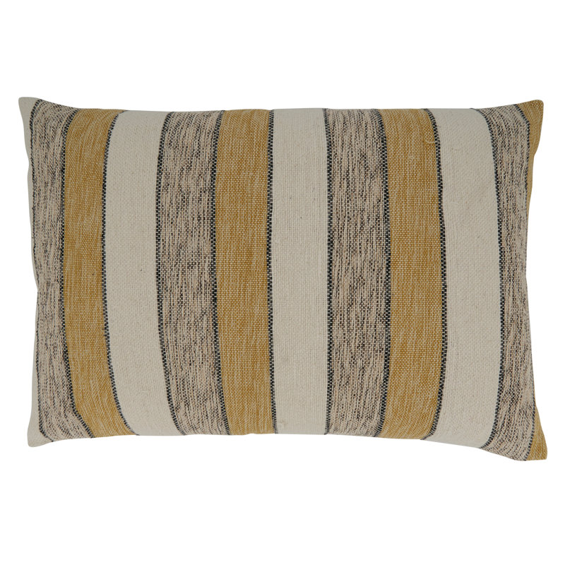 Bright Tones Wide Stripe 16"x24" Cotton Pillow Cover