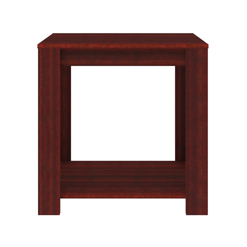 Brisbane Cherry MDF Open Storage Nightstand with Metal Handle