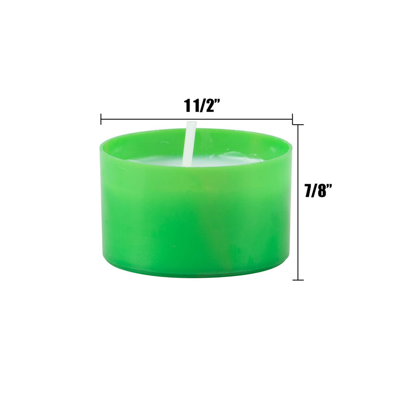 96-Pack Multicolor Palm Wax Scented Tealight Candles