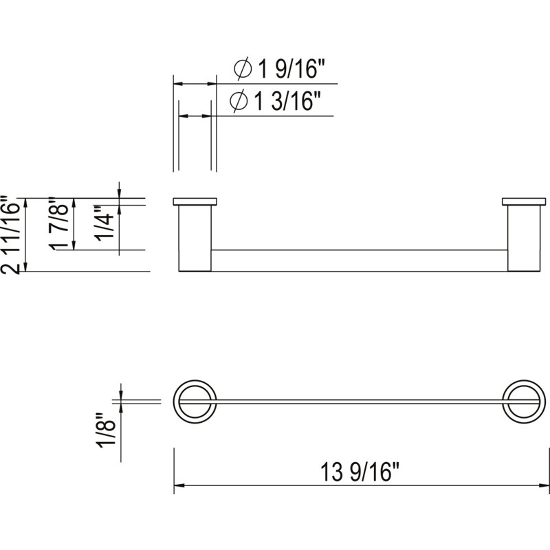 Soriano 12" Stainless Steel Wall Mounted Towel Bar