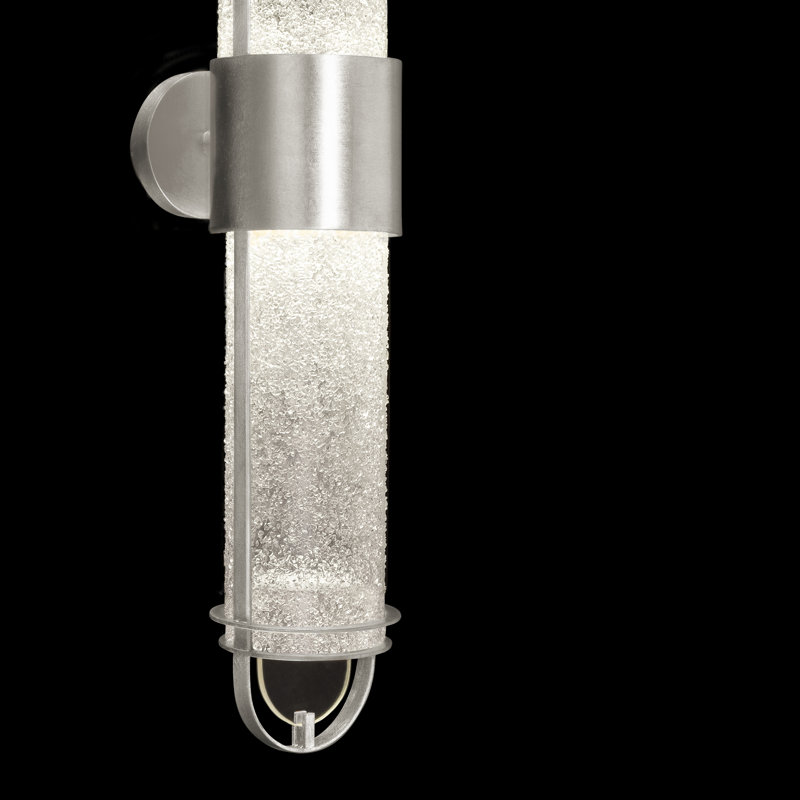 Silver Leaf Diamond Blanket LED Wall Sconce, 2-Light