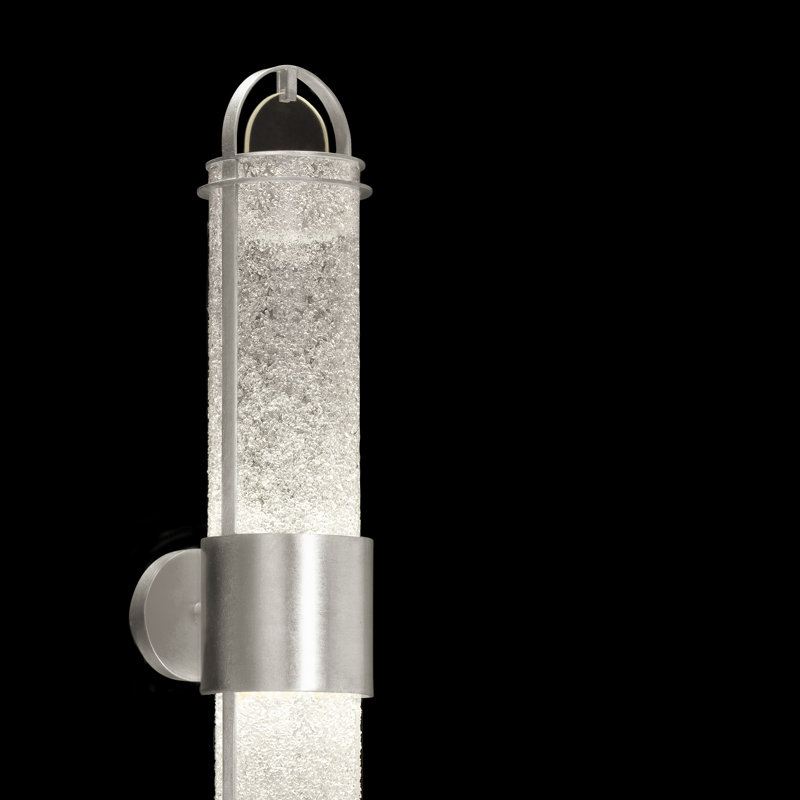 Silver Leaf Diamond Blanket LED Wall Sconce, 2-Light