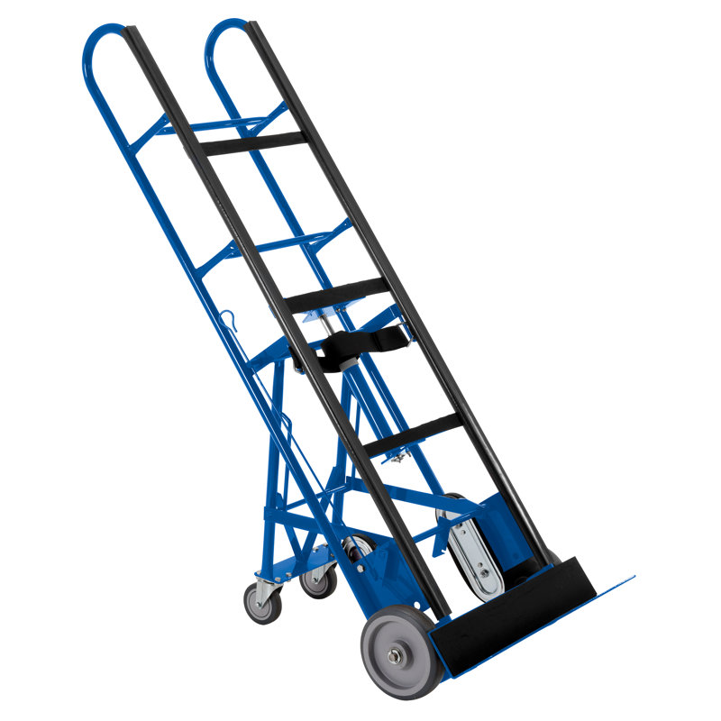 Heavy-Duty Black Steel Appliance Hand Truck with Strap