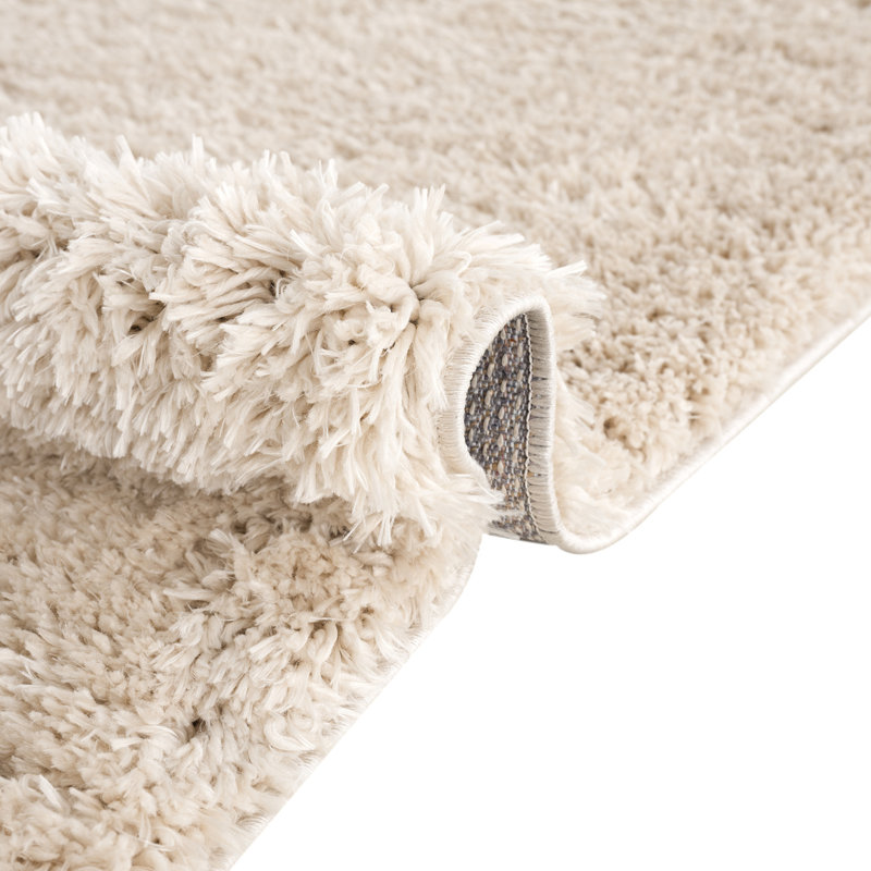 Luxurious 5' x 7' Gray Synthetic Easy Care Shag Area Rug