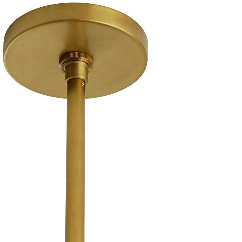 Ombre Black and Brass Dome Pendant with Woven Texture