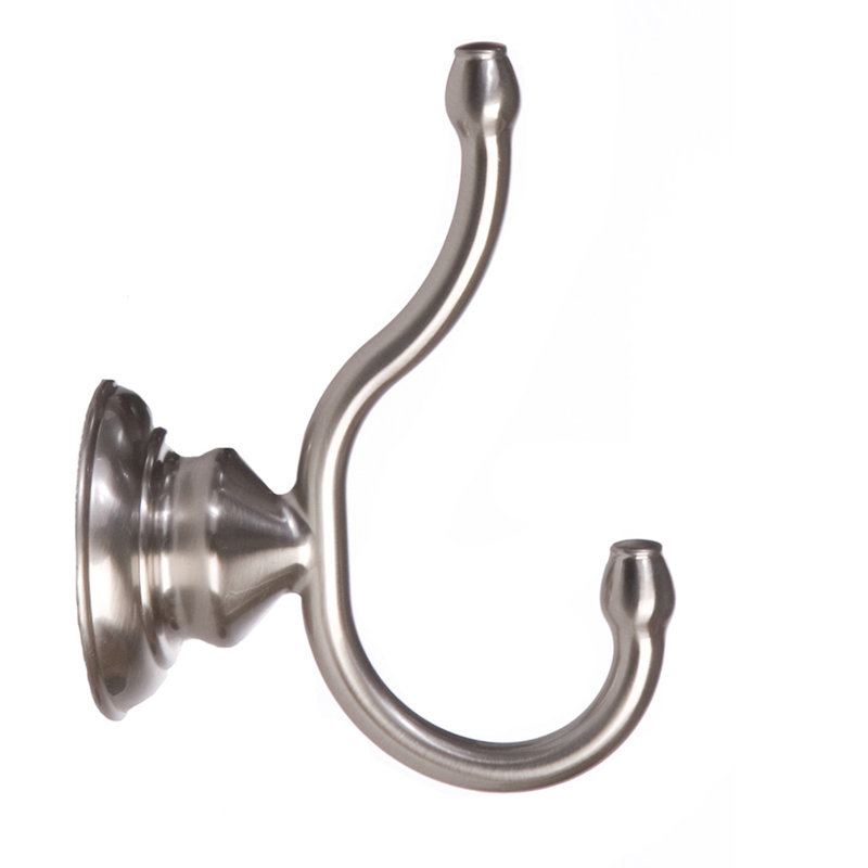 Highlander Brushed Nickel Double Wall Mounted Robe Hook
