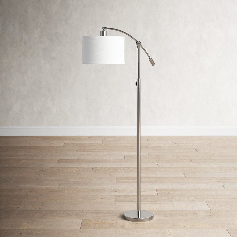 Arcadia Adjustable Arc 65'' White Floor Lamp