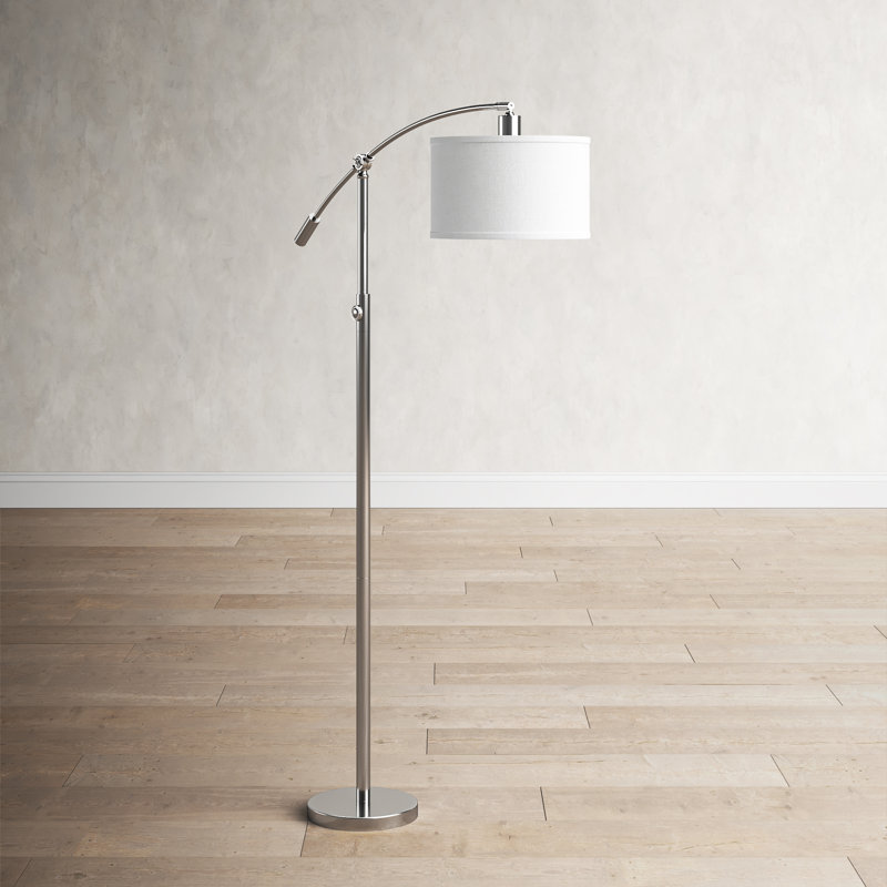 Arcadia Adjustable Arc 65'' White Floor Lamp