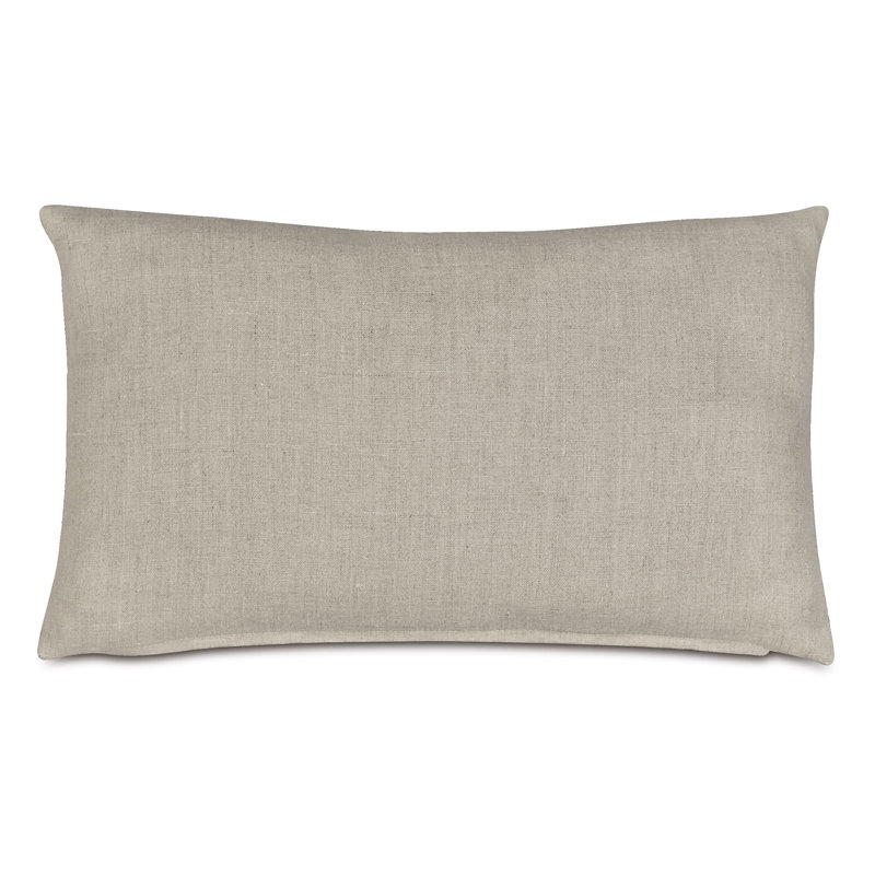 Black Cotton Decorative Pillow with Multicolored Ikat Embroidery, 13" x 22"