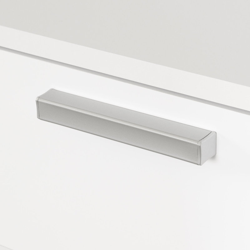 Slendel Pure White Mid-Century Scandinavian 1-Drawer Nightstand