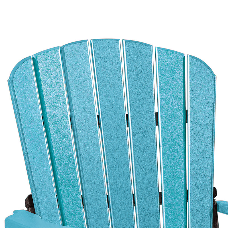 Aruba Blue & Black Amish-Made Adirondack Chair with Stainless Steel Hardware