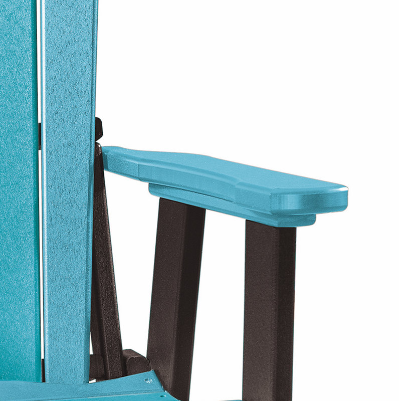Aruba Blue & Black Amish-Made Adirondack Chair with Stainless Steel Hardware