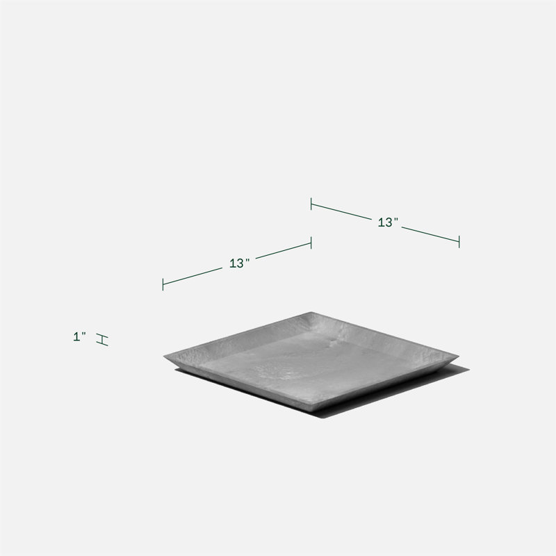 Nobleton Gray Square 10" Planter Saucer for Indoor/Outdoor