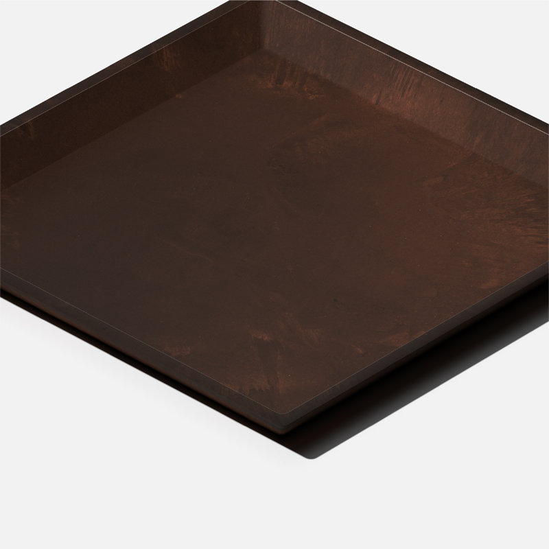 Espresso Nobleton 10" Square Planter Tray in Plastic Composite