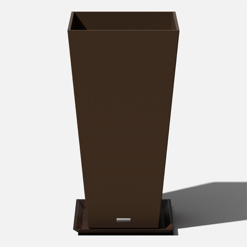 Espresso Nobleton 10" Square Planter Tray in Plastic Composite