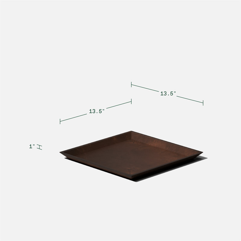 Espresso Nobleton 10" Square Planter Tray in Plastic Composite
