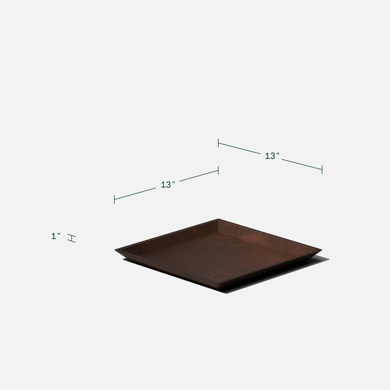 Espresso Nobleton 10" Square Planter Tray in Plastic Composite