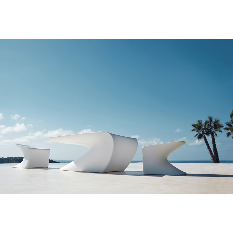 Taupe Plastic Modern Outdoor Decorative Stool
