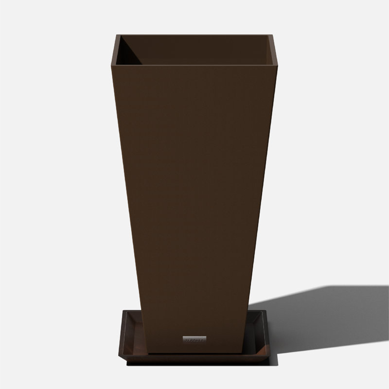 Espresso Nobleton 10" Square Planter Tray in Plastic Composite