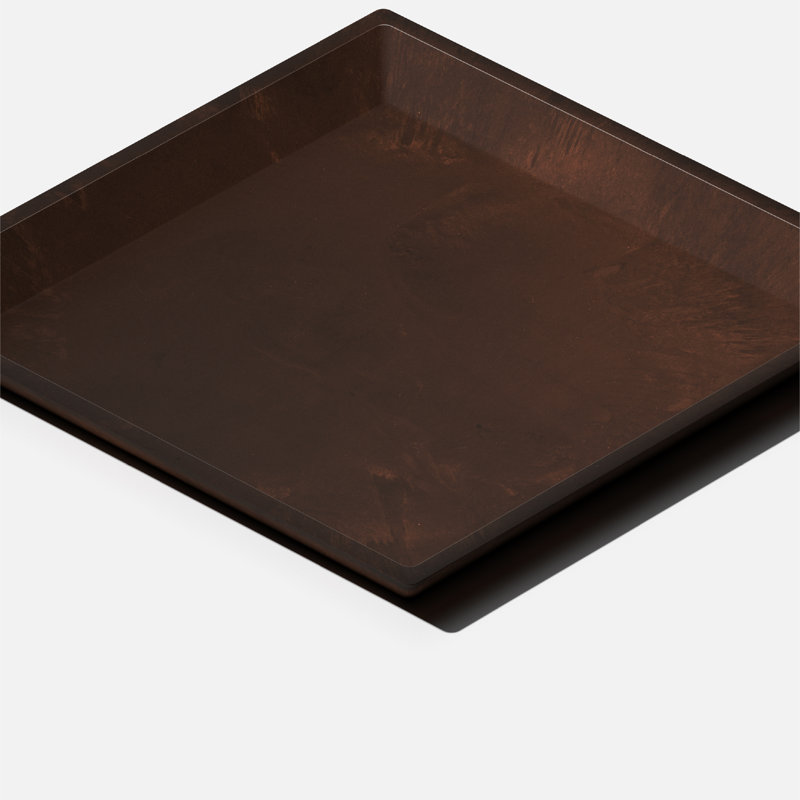 Espresso Nobleton 10" Square Planter Tray in Plastic Composite