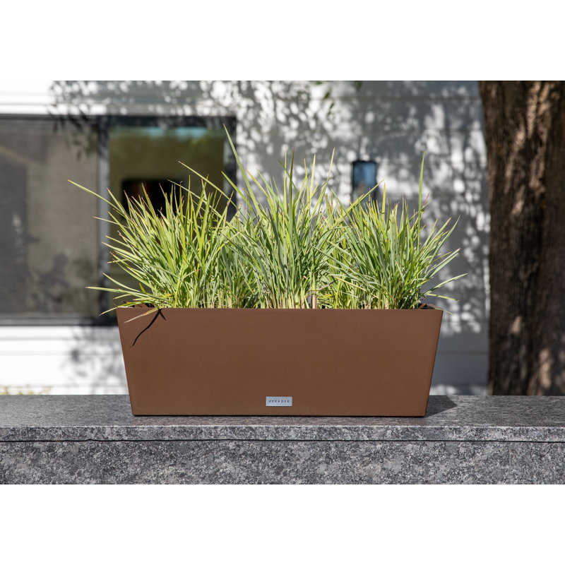 Espresso Contemporary 25.5" Recycled Plastic Window Box Planter