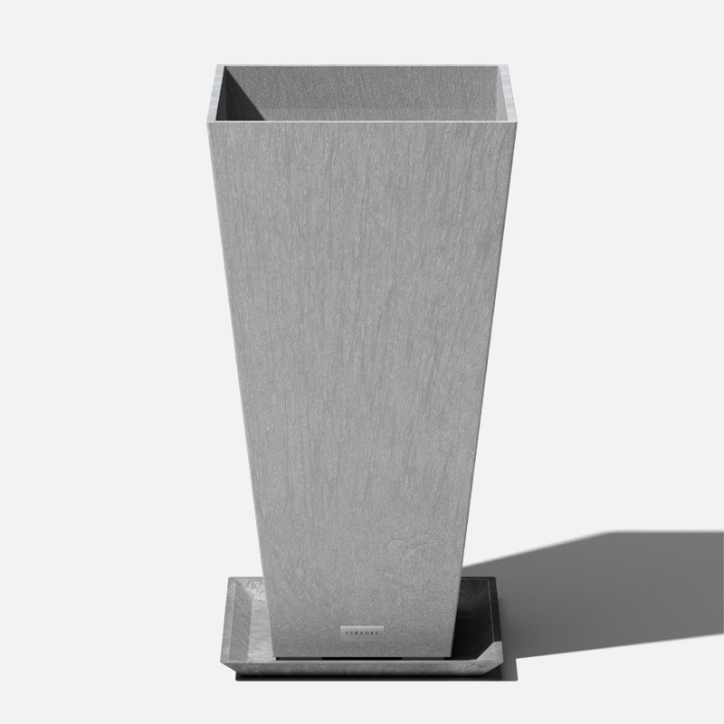 Nobleton Gray Square 10" Planter Saucer for Indoor/Outdoor