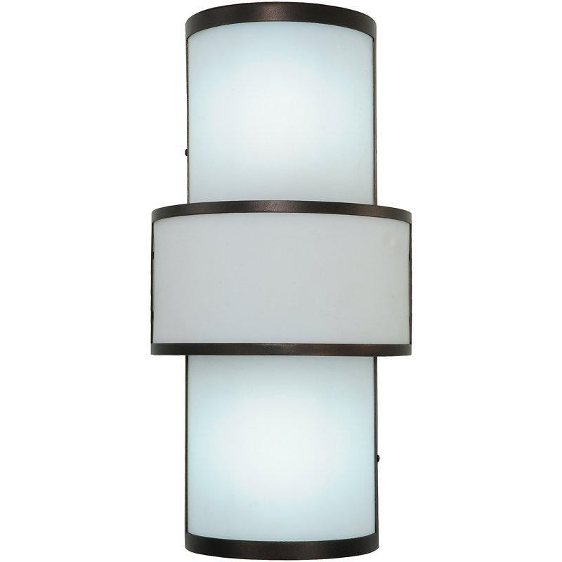 Mahogany Bronze 2-Light Sconce with White Idalight Diffuser