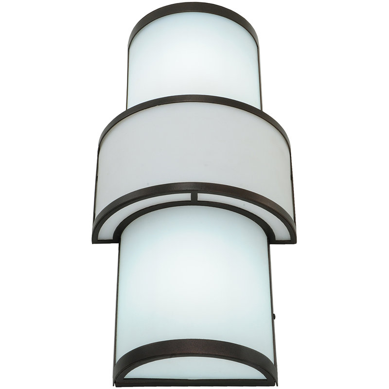 Mahogany Bronze 2-Light Sconce with White Idalight Diffuser