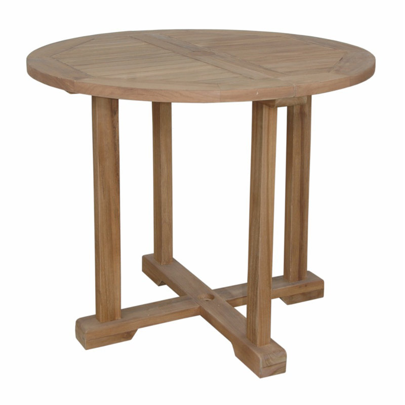 Montage 38'' Round Teak Bistro Table in Light Brown