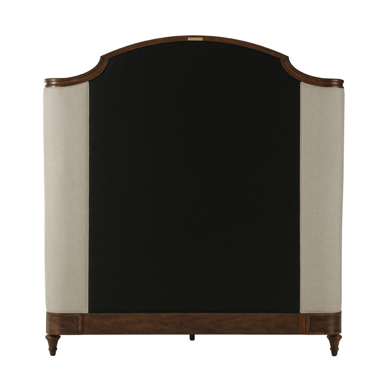 Tavel Contemporary Queen Upholstered Bed with Wood Frame