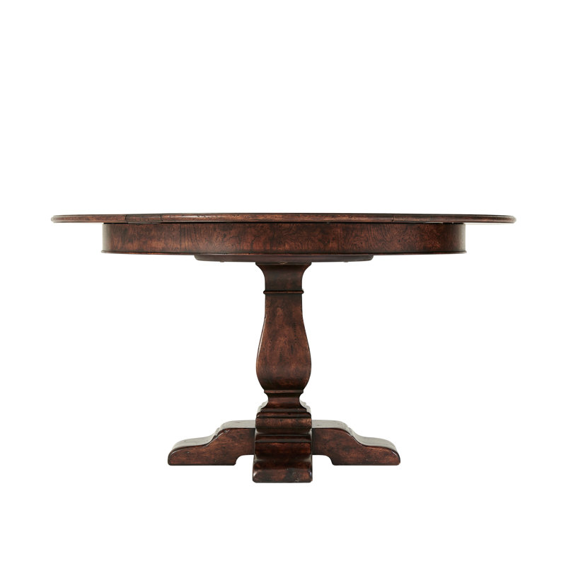 Round Reclaimed Oak Extendable Dining Table