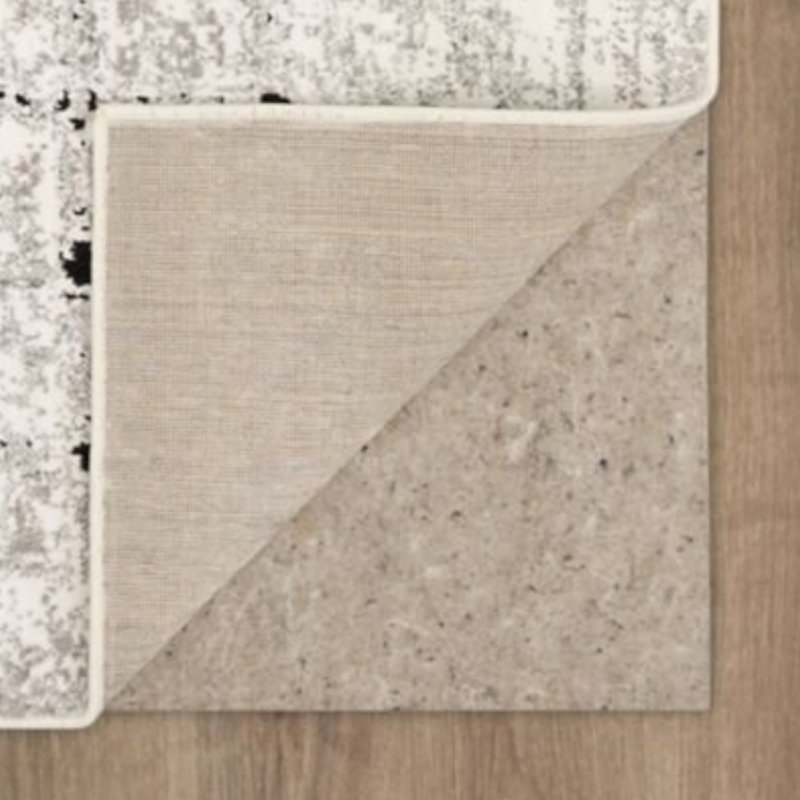 Ivory Flux Abstract Easy-Care Synthetic Rug, 2' x 3'