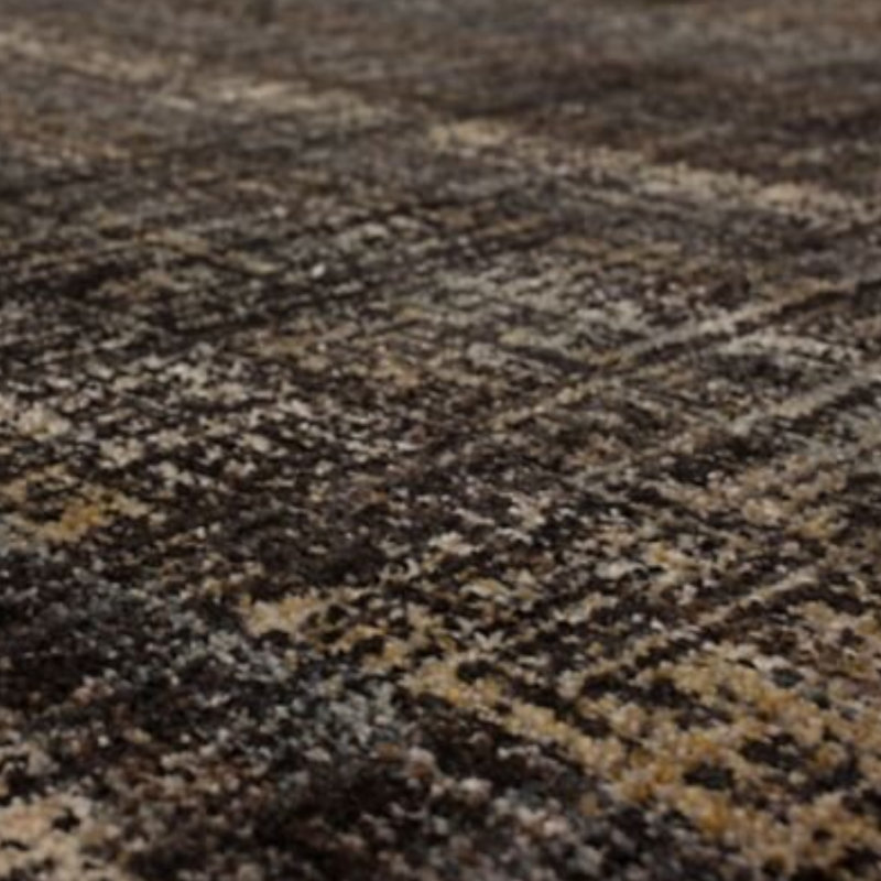 EverStrand Black and Beige Stripe Transitional Area Rug, 5'3" x 7'10"