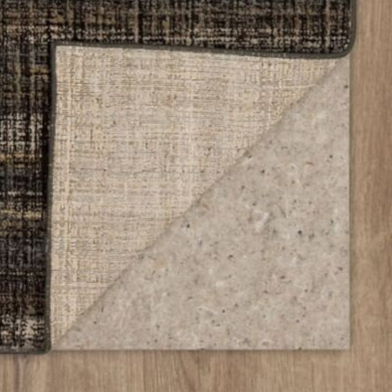 EverStrand Black and Beige Stripe Transitional Area Rug, 5'3" x 7'10"