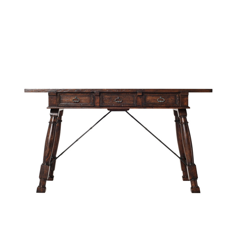 Victory Oak Mahogany Finish Writing Desk with Drawer