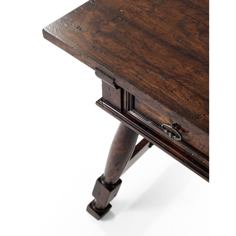Victory Oak Mahogany Finish Writing Desk with Drawer