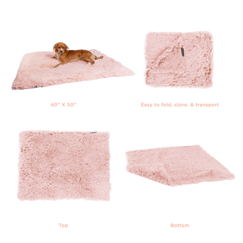 Luxurious Taupe Faux Fur Pet Throw Blanket 30"x40"
