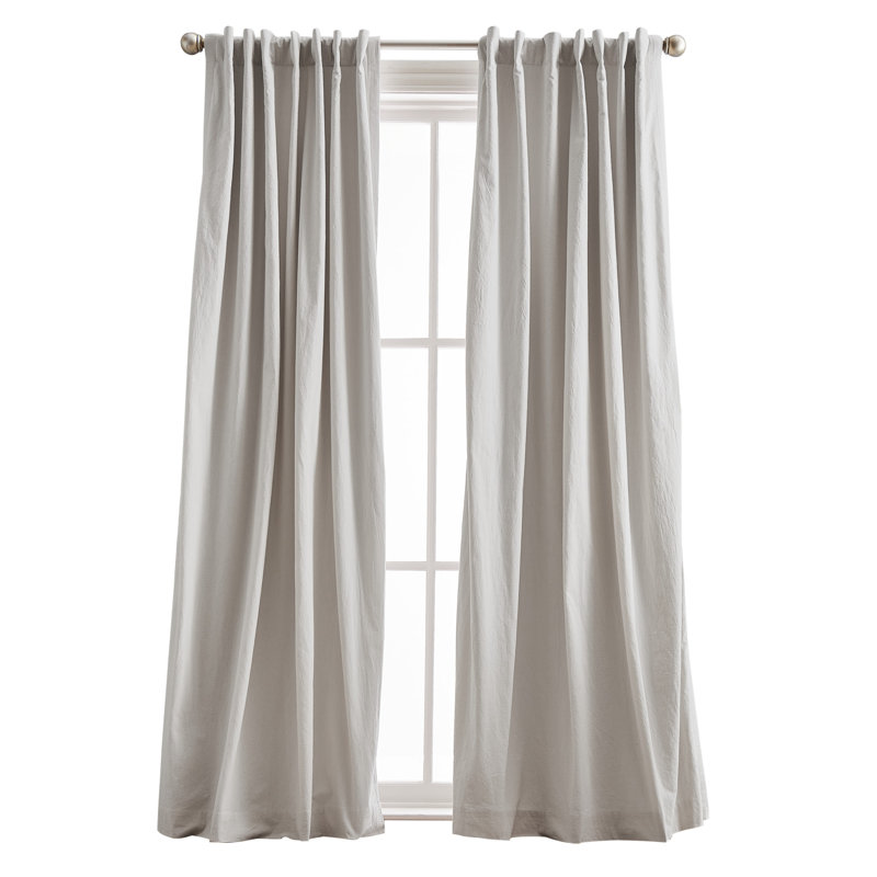 Linen Room Darkening Cotton Blend Curtain Panels, 50" x 84"