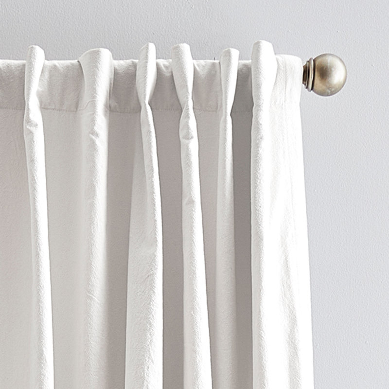 Linen Room Darkening Cotton Blend Curtain Panels, 50" x 84"