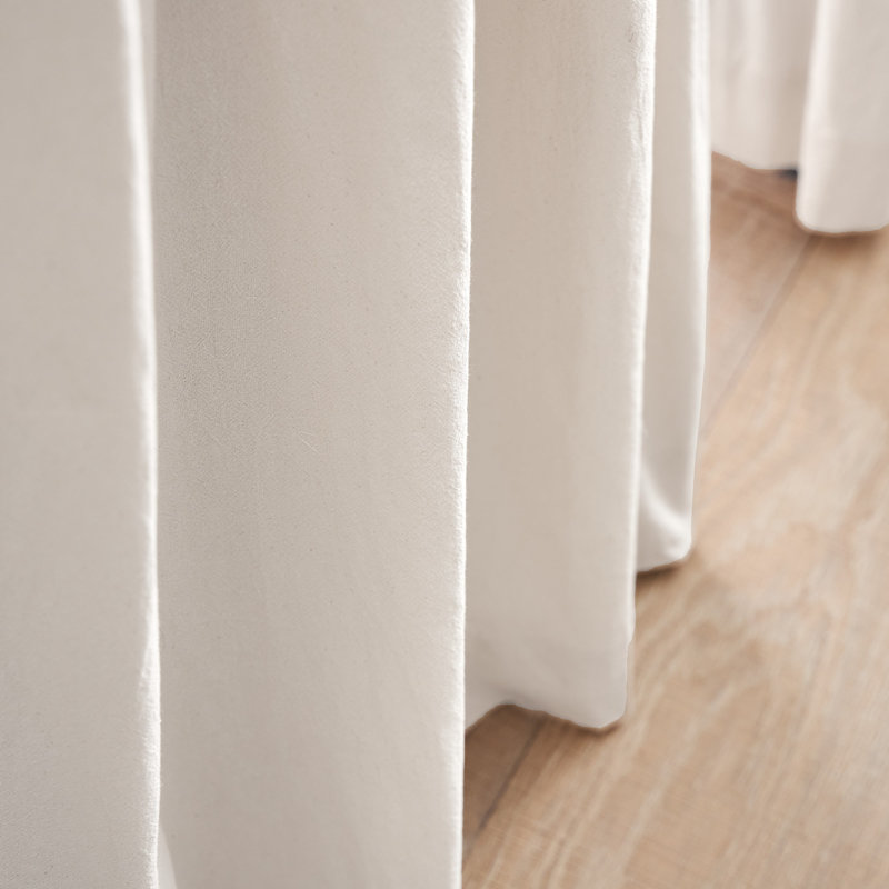 Linen Room Darkening Cotton Blend Curtain Panels, 50" x 84"