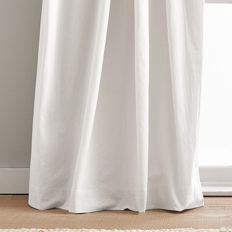 Linen Room Darkening Cotton Blend Curtain Panels, 50" x 84"