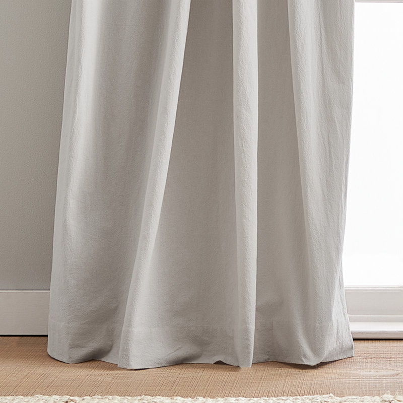Linen Room Darkening Cotton Blend Curtain Panels, 50" x 84"
