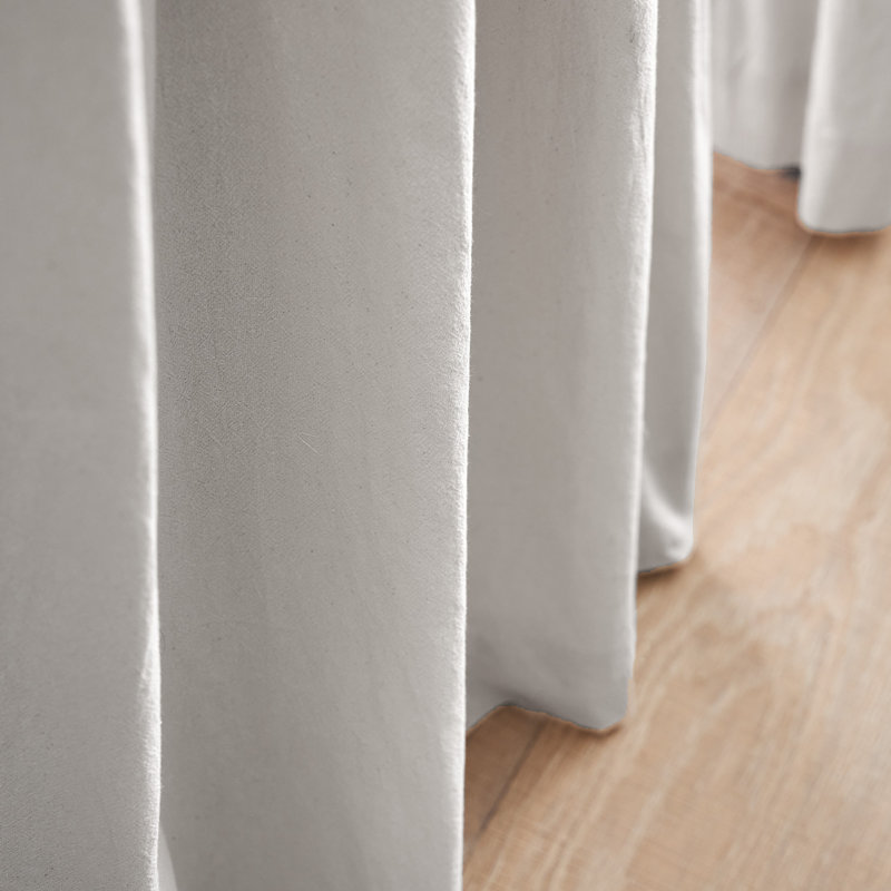 Linen Room Darkening Cotton Blend Curtain Panels, 50" x 84"