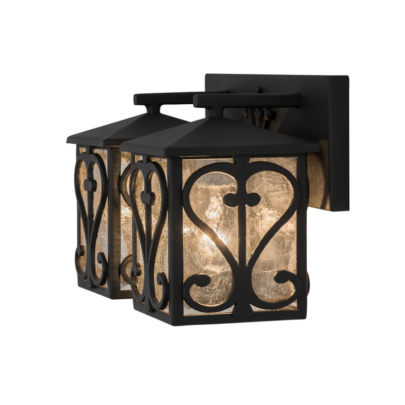 Caprice Black Iron Dual Lantern Vanity Light