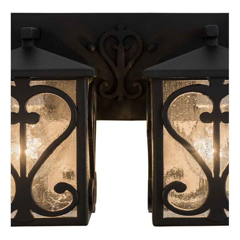 Caprice Black Iron Dual Lantern Vanity Light